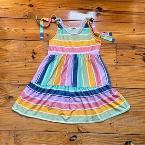 Colorful Striped Mini Dress